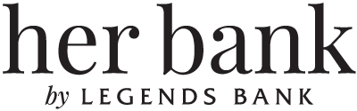 Her Bank by Legends Bank Logo