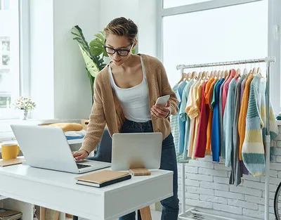 mental wealth woman shopping